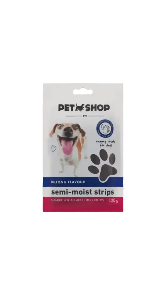 Semi - moist Strips Biltong flavor 120g
