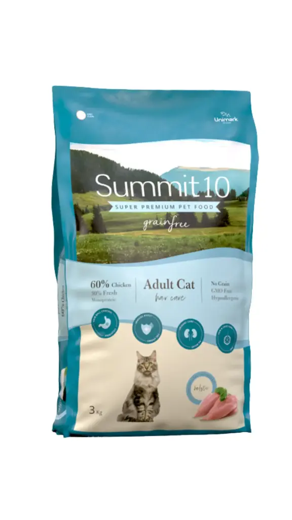 Summit 10 Grain Free Cat Hair care Fresh Chicken and Potato 3kg