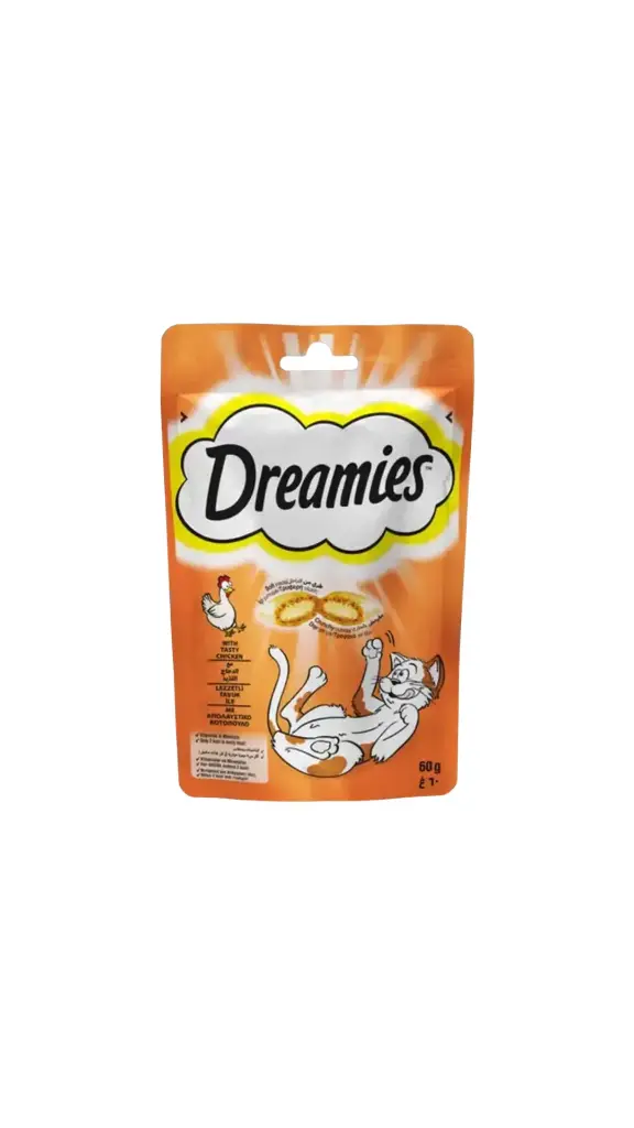 DREAMIES WITH TASTY CHICKEN FLAV TREATS 60g