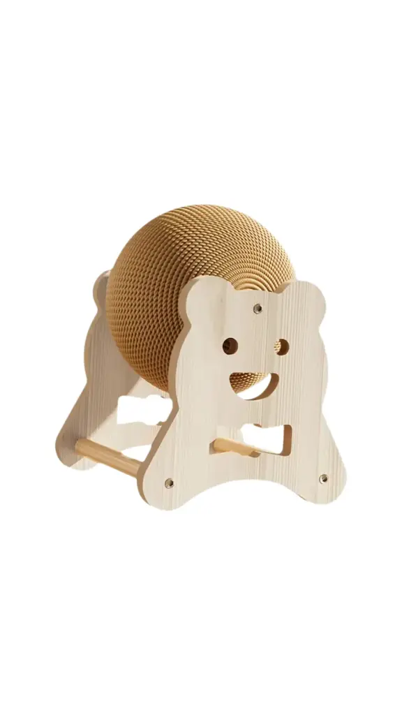Bear-Shaped Sisal Cat Scratching Ball 