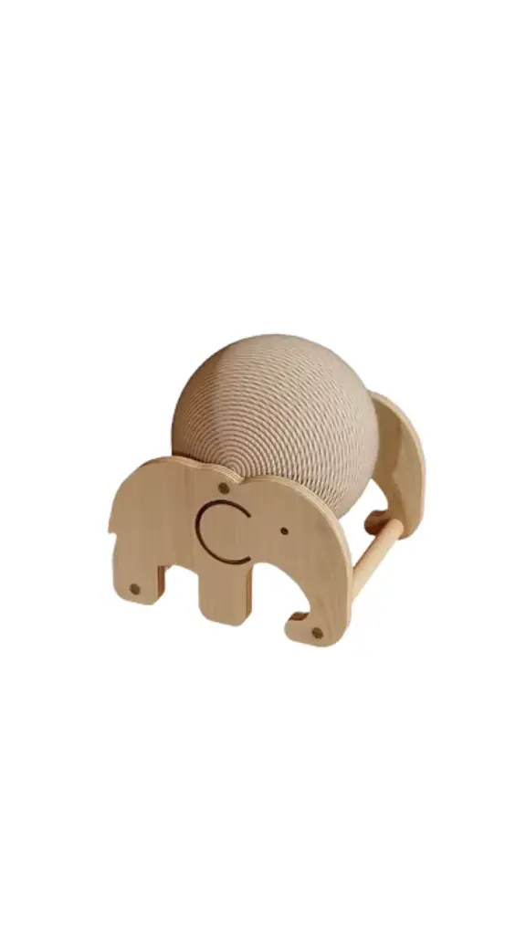 Elephant-Shaped Sisal Cat Scratching Ball 