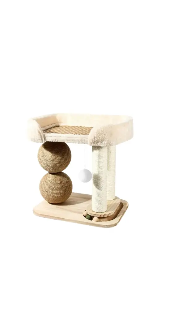 Cat Scratching Tree With Double Ball 