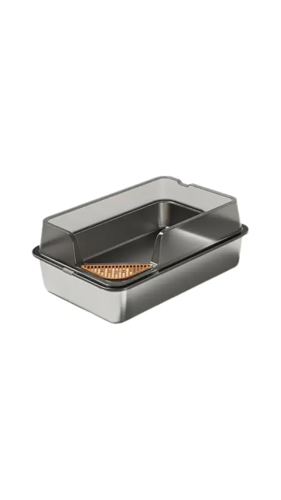 Stainless Steel Base Open Litter Box S