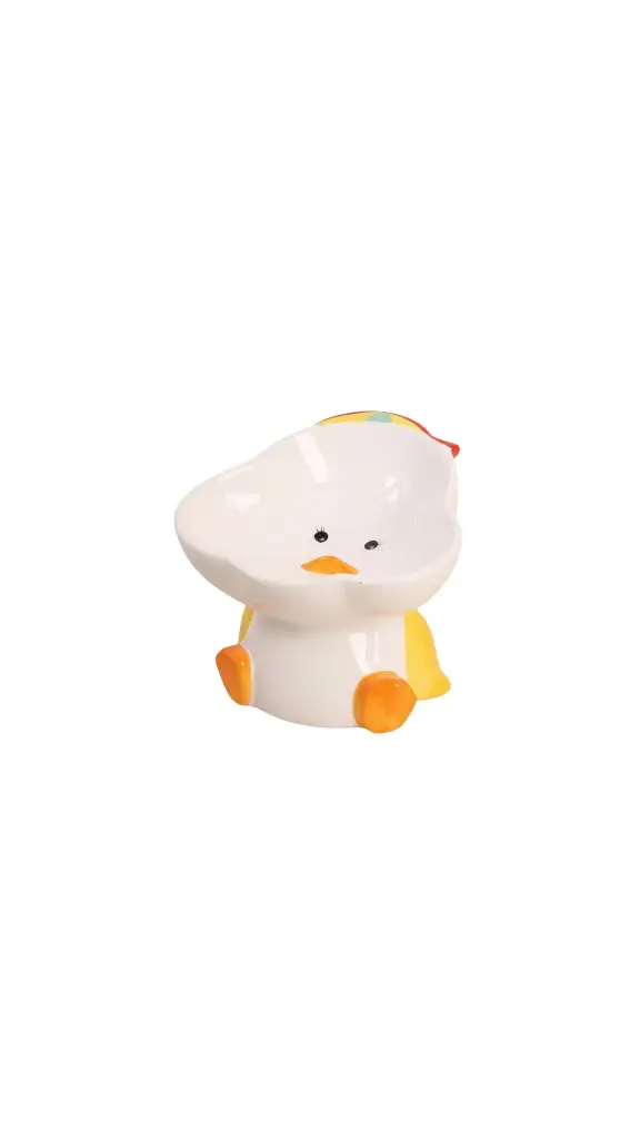 Duck Shaped Ceramic Pet bowl