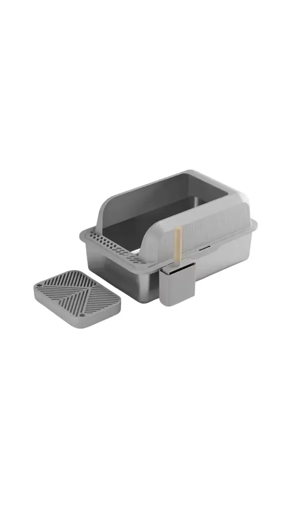 Stainless Steel Litter Box with mat