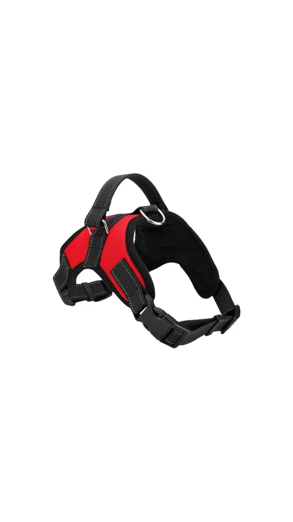 Pet Harness Red With White Stripes S